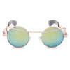 Vintage Fashion Circle Cat Eye Colored Coating Sunglasses UV400