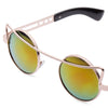 Vintage Fashion Circle Cat Eye Colored Coating Sunglasses UV400