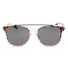 Textured Transparent Reflective UV400 Vintage Style Solid Color Sunglasses