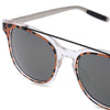 Textured Transparent Reflective UV400 Vintage Style Solid Color Sunglasses