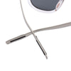 Textured Transparent Reflective UV400 Vintage Style Solid Color Sunglasses