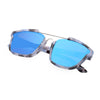 Stylish Colored Coating Fashion Street Snap Hipster Metal Women Sunglasses