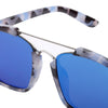 Stylish Colored Coating Fashion Street Snap Hipster Metal Women Sunglasses