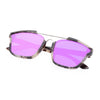Stylish Colored Coating Fashion Street Snap Hipster Metal Women Sunglasses