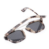 Stylish Colored Coating Fashion Street Snap Hipster Metal Women Sunglasses