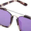 Stylish Colored Coating Fashion Street Snap Hipster Metal Women Sunglasses