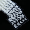 50pcs White Flower Lace Design Nail Sticker Manicure Decor Tools
