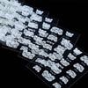 50pcs White Flower Lace Design Nail Sticker Manicure Decor Tools