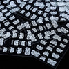 50pcs White Flower Lace Design Nail Sticker Manicure Decor Tools