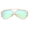Round Circle Vintage Vintage Metal Eyeglasses Colored Coating Hollow Sunglasses