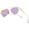 Round Circle Vintage Vintage Metal Eyeglasses Colored Coating Hollow Sunglasses