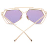 Round Circle Vintage Vintage Metal Eyeglasses Colored Coating Hollow Sunglasses