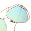 Round Circle Vintage Vintage Metal Eyeglasses Colored Coating Hollow Sunglasses