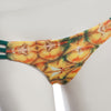 Women Sexy Reversible Spaghetti Strap Pineapple Pattern Padding Bikini Set Swimwear