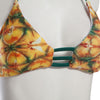 Women Sexy Reversible Spaghetti Strap Pineapple Pattern Padding Bikini Set Swimwear
