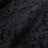 Elegant Round Collar Long Sleeve Lace A-Line Midi Dress for Women
