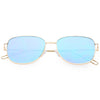 Fashion Vintage Style Square Frame Colored Coating Metal Unisex Eyeglasses UV400