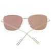 Fashion Vintage Style Square Frame Colored Coating Metal Unisex Eyeglasses UV400
