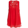 Casual Scoop Neck Sleeveless Patchwork Loose Chiffon Vest for Women