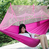 Single Person Portable Parachute Fabric Mosquito Net Hammock for Indoor Outdoor Use