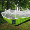 Single Person Portable Parachute Fabric Mosquito Net Hammock for Indoor Outdoor Use