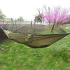 Single Person Portable Parachute Fabric Mosquito Net Hammock for Indoor Outdoor Use
