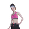 Active U-Neck Zippered Wireless Color Block Ladies Racerback Crop Top