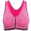 Active U-Neck Zippered Wireless Color Block Ladies Racerback Crop Top