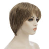 Charming Real Human Hair Layered Natural Wavy Inclined Bang Fashion Capless Wig For Women