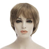 Charming Real Human Hair Layered Natural Wavy Inclined Bang Fashion Capless Wig For Women