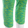 Active U-Neck Stripes See-Through Tank Top + Elastic Waist Capri Leggings Twinset for Women
