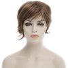 Fashion Fluffy Side Bang Mixed Color Charming Short Curly Synthetic Capless Wig For Women