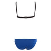 Sexy Color Block Wire Free Push Up Triangle Low Waist Two Separate SBR CR Bikini Set Swimwear for Women