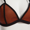 Sexy Color Block Wire Free Push Up Triangle Low Waist Two Separate SBR CR Bikini Set Swimwear for Women