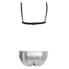 Sexy Color Block Wire Free Push Up Triangle Low Waist Two Separate SBR CR Bikini Set Swimwear for Women
