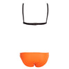 Sexy Color Block Wire Free Push Up Triangle Low Waist Two Separate SBR CR Bikini Set Swimwear for Women