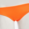 Sexy Color Block Wire Free Push Up Triangle Low Waist Two Separate SBR CR Bikini Set Swimwear for Women