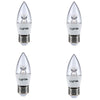 Lightme 4Pcs 5W 110-240V 420Lm C37 E27 6000K LED Bulbs