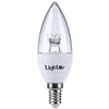Lightme 4Pcs 5W 110-240V 420Lm C37 E14 6000K LED Bulbs