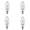 Lightme 4Pcs 5W 110-240V 420Lm C37 E14 6000K LED Bulbs