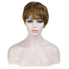 Stylish Towheaded Side Bang Noble Charming Short Curly Human Hair Women's Capless Wig