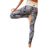 Trendy High Waist Lace Spliced Tribal Print Elastic Pants for Women