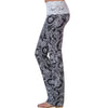 Trendy High Waist Lace Spliced Tribal Print Elastic Pants for Women