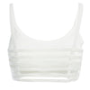 Active Spaghetti Strap Hollow Out Solid Color Tube Top for Women
