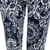 Trendy High Waist Lace Spliced Tribal Print Elastic Pants for Women