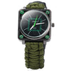 Multifuctional Survival Paracord Bracelet Watch with Compass Flint Fire Starter Scraper Whistle Gear
