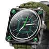 Multifuctional Survival Paracord Bracelet Watch with Compass Flint Fire Starter Scraper Whistle Gear