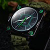 Multifuctional Survival Paracord Bracelet Watch with Compass Flint Fire Starter Scraper Whistle Gear
