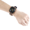 Multifuctional Survival Paracord Bracelet Watch with Compass Flint Fire Starter Scraper Whistle Gear