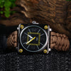 Multifuctional Survival Paracord Bracelet Watch with Compass Flint Fire Starter Scraper Whistle Gear